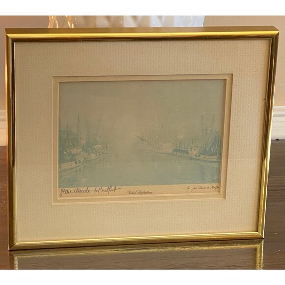 Jean Claude de Montfort Vintage Signed Framed Print "Veiled Reflections" - Picture 3 of 6
